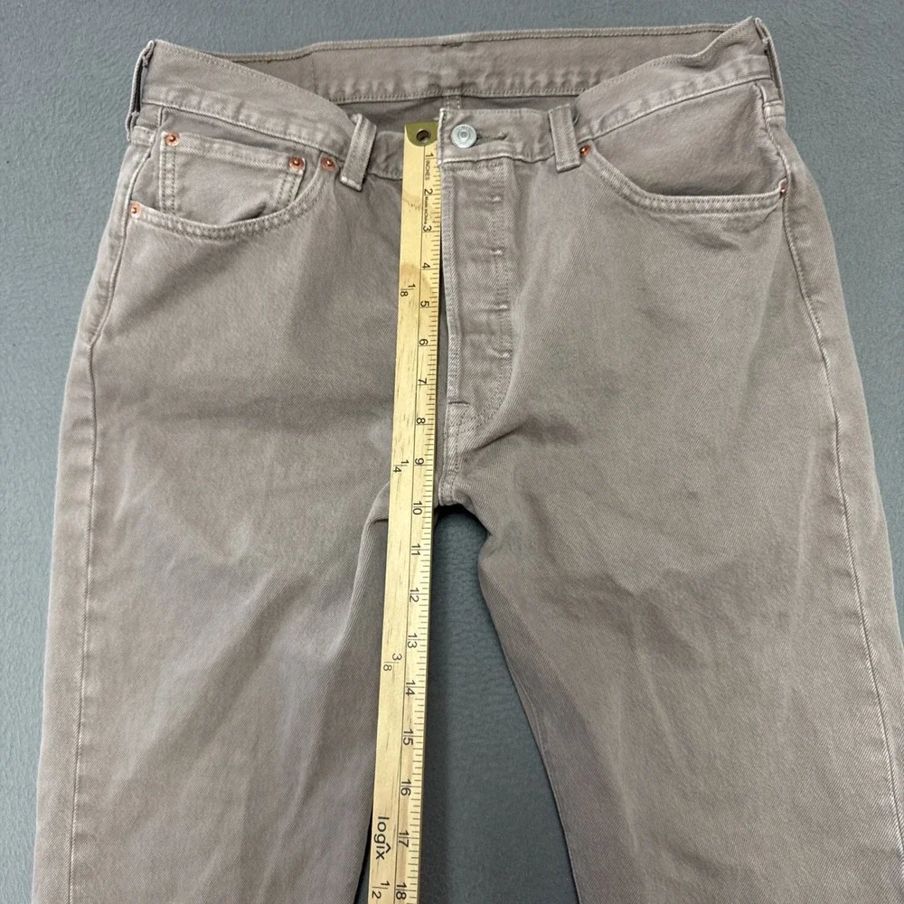 Levis 501 Jeans Mens Size 33x32 (32x31) Khaki Straight Neutral Minimalist Casual